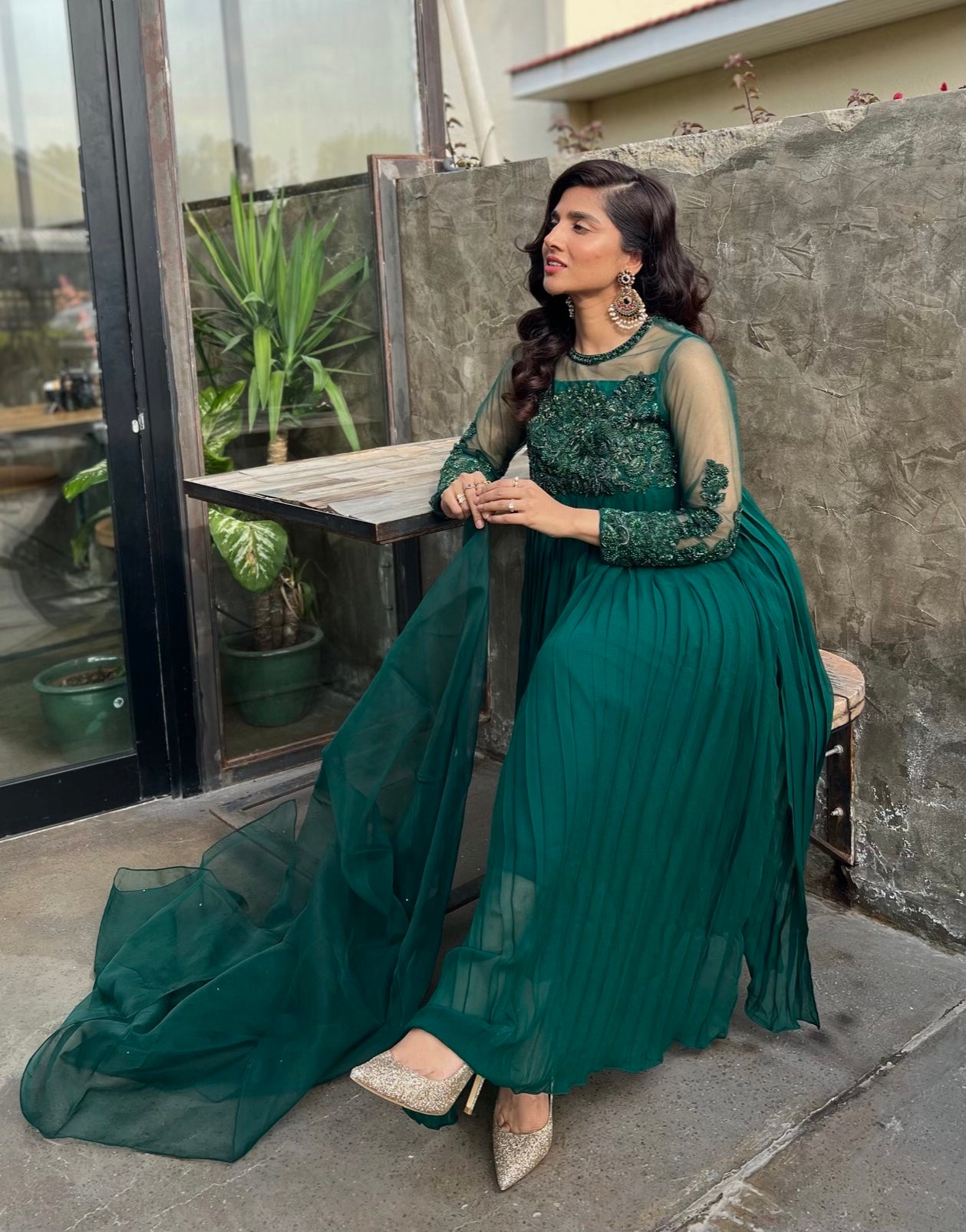 PLEATED GREEN