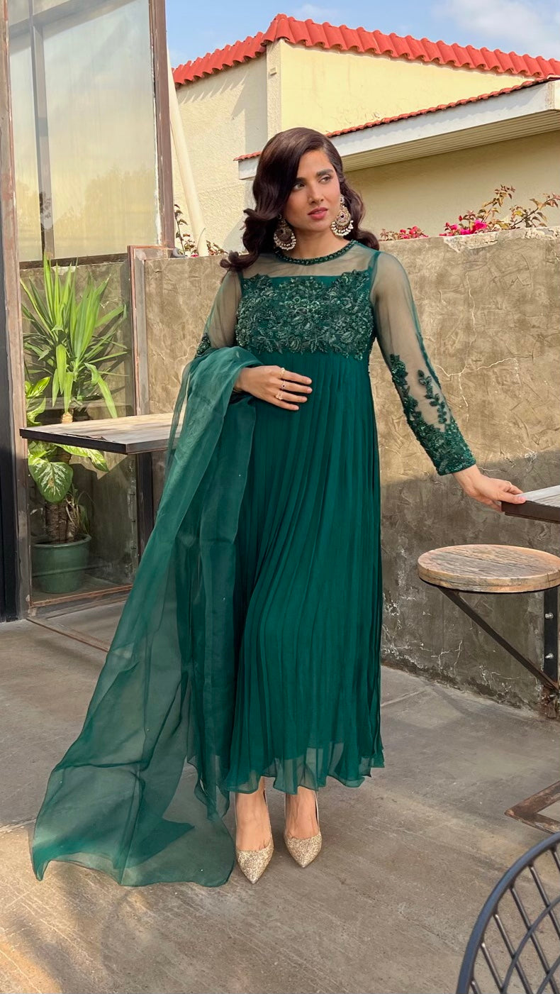 PLEATED GREEN