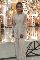 Client Spotted In Customised White Formal Jacket