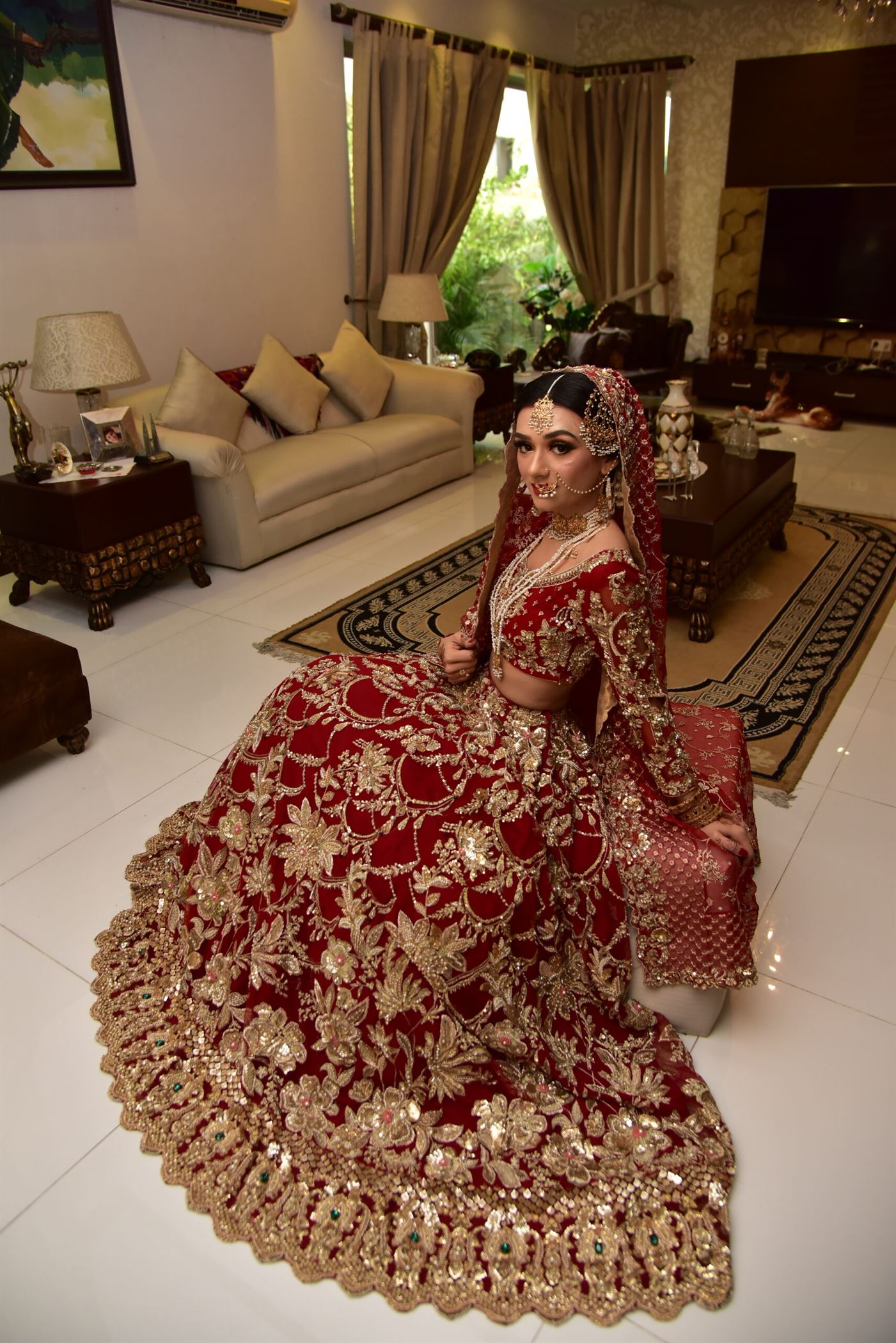 RED HERITAGE LEHNGA CHOLI