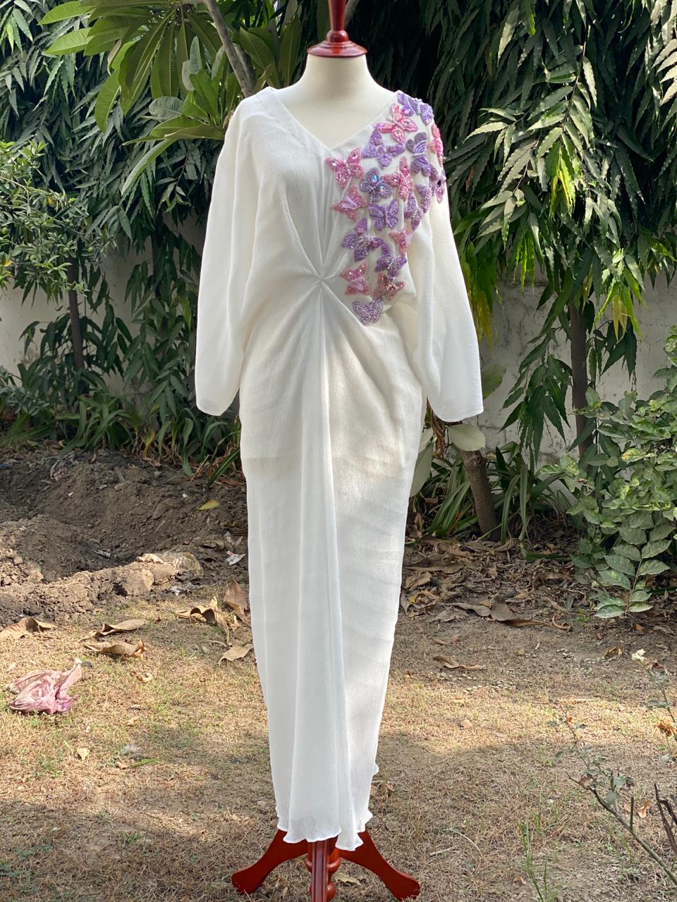 BUTTERFLY EMBELLISHED KAFTAAN