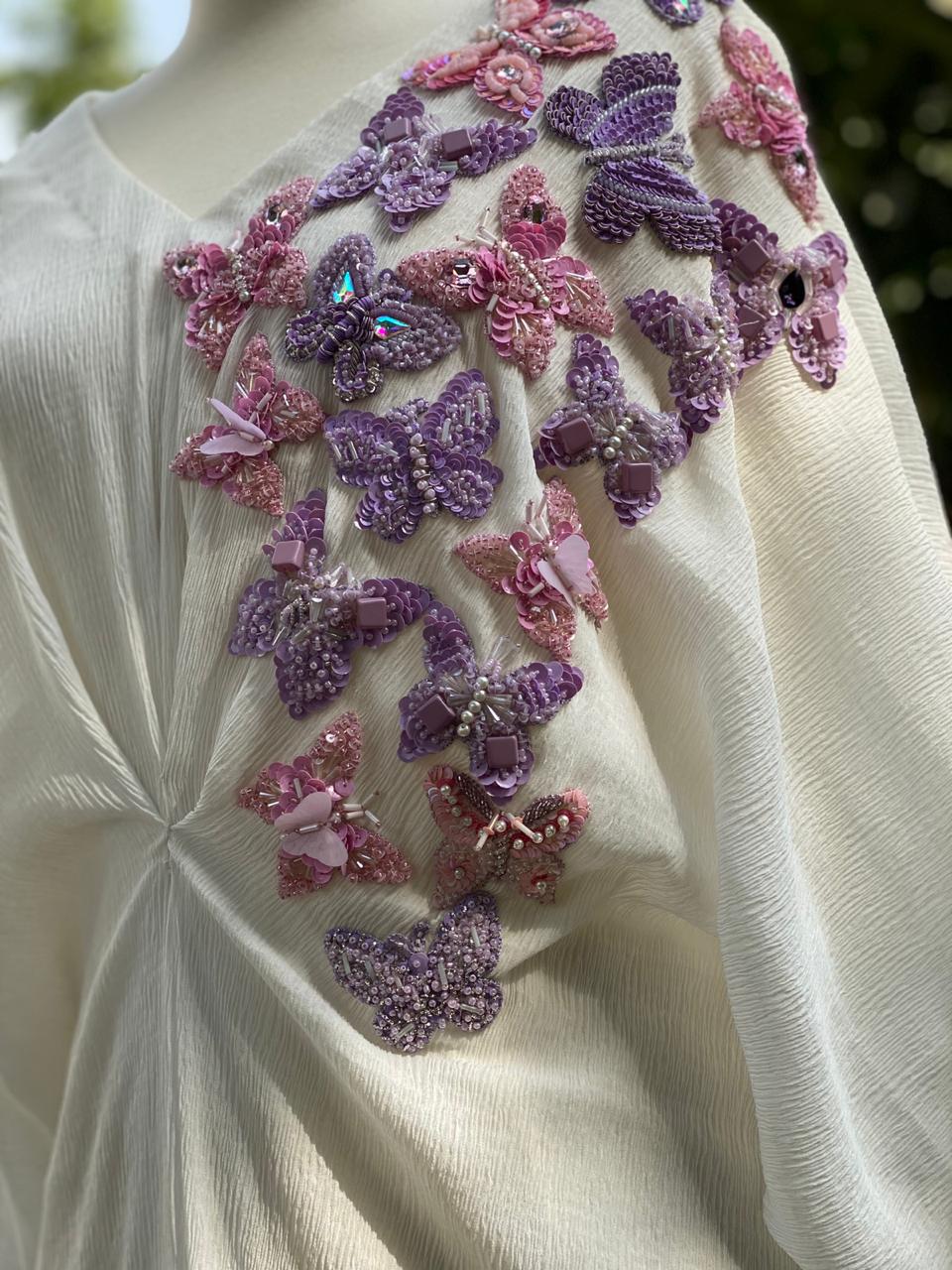 BUTTERFLY EMBELLISHED KAFTAAN