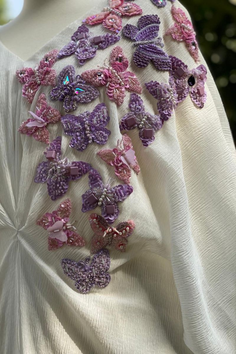 Butterfly Embellished Kaftaan