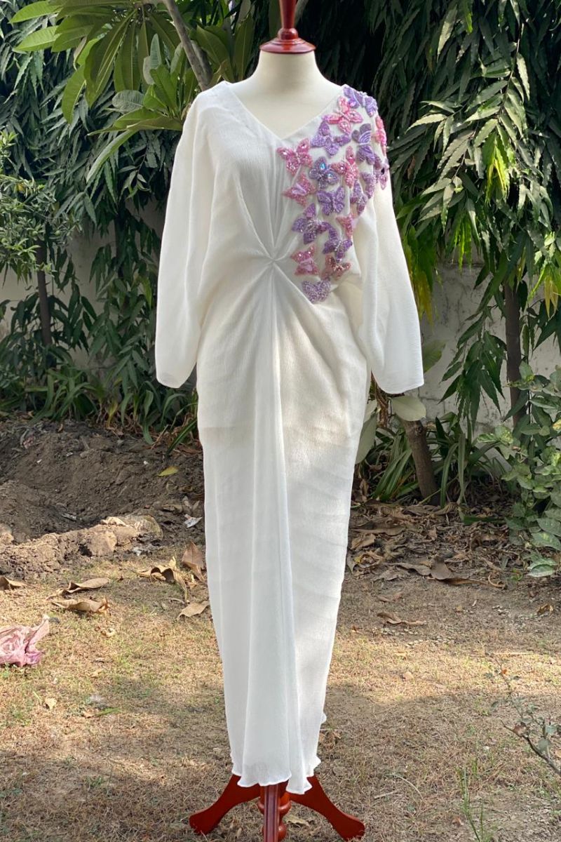 Butterfly Embellished Kaftaan