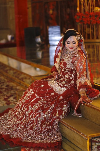 RED BRIDAL LEHNGA SHIRT