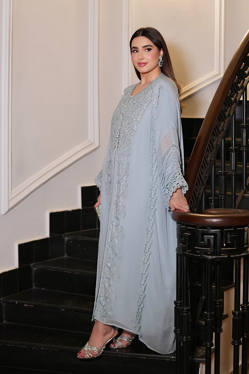 Chantilly Ice Blue Kaftan