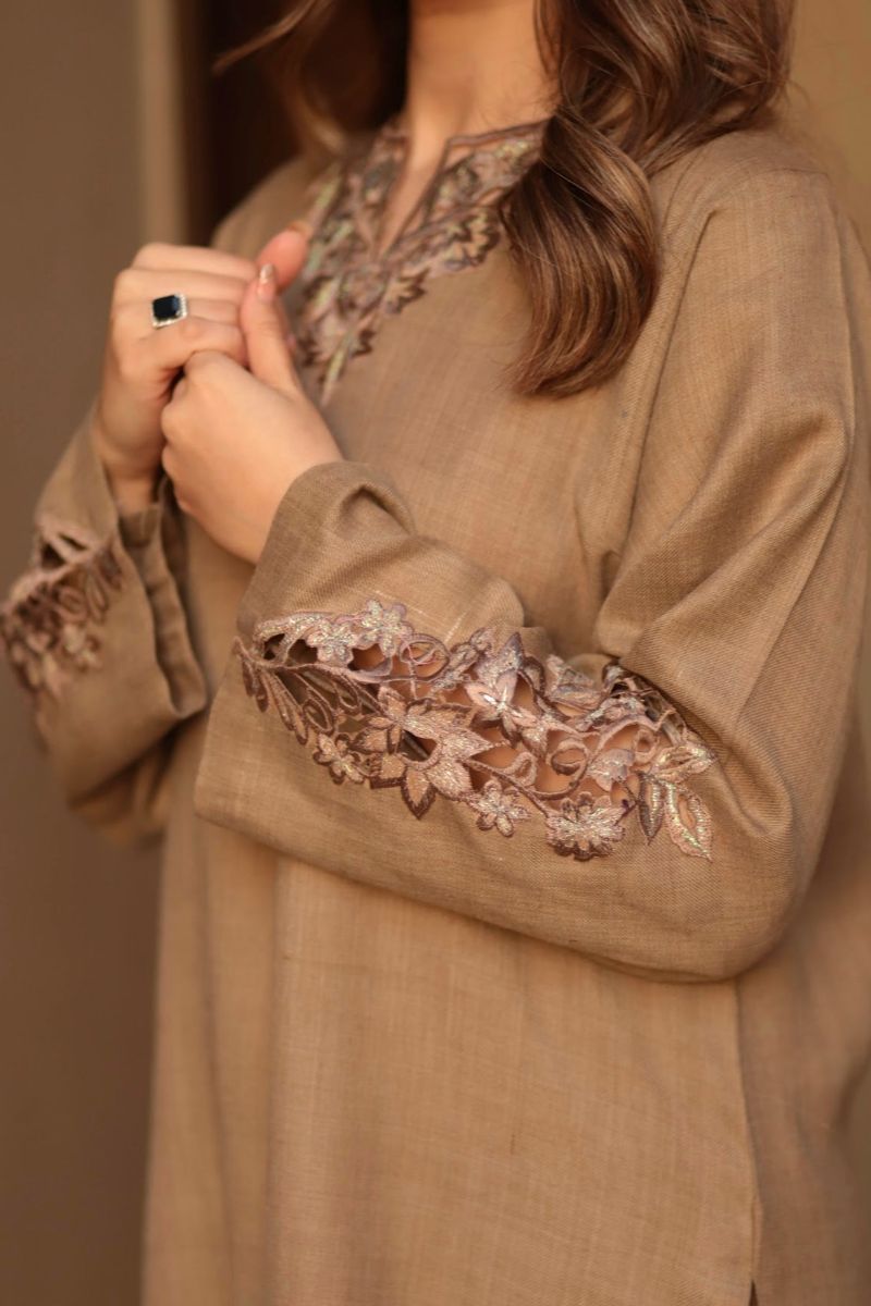 Embroidered Pashmina Kurta