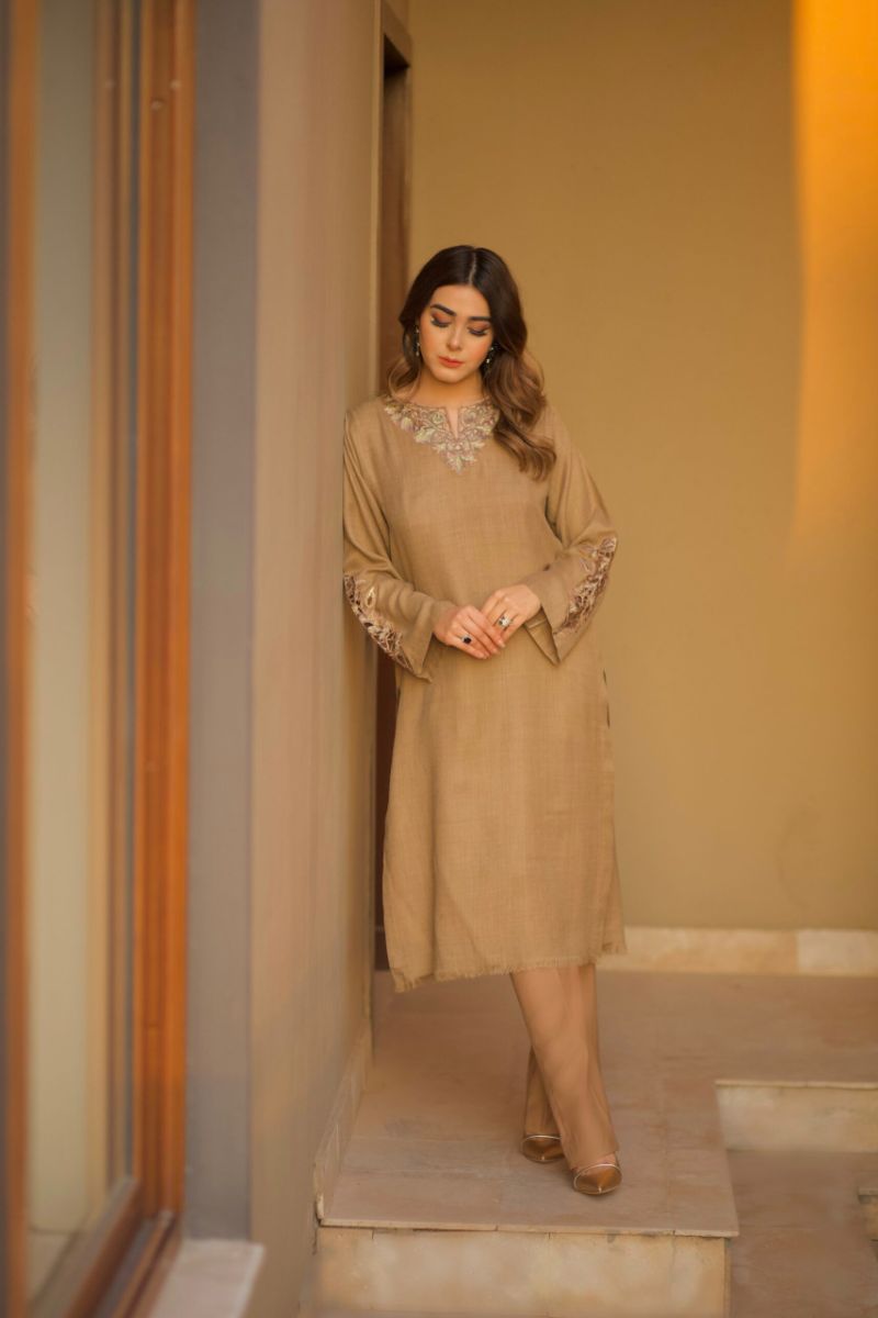 Embroidered Pashmina Kurta