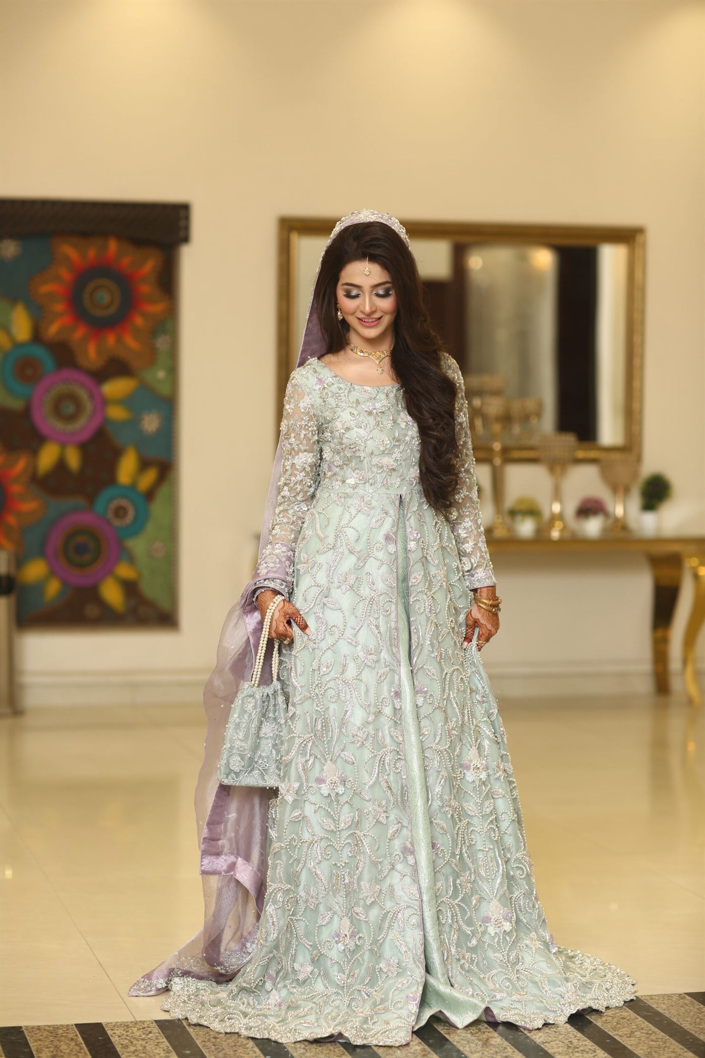 Mint Bridal Outfit