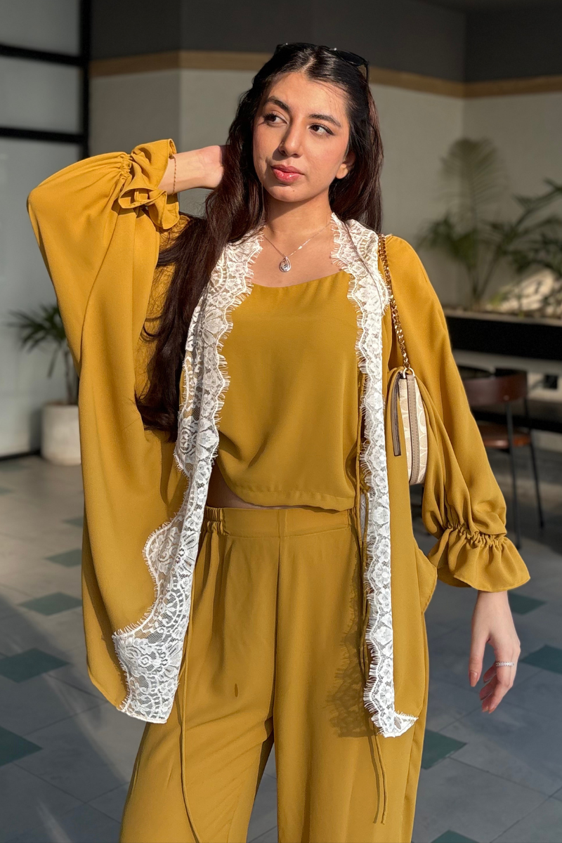 Mustard Jacket Set