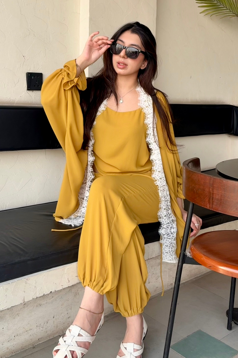 Mustard Jacket Set