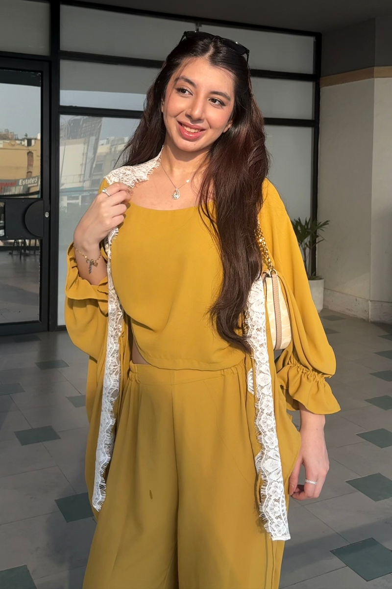 Mustard Jacket Set