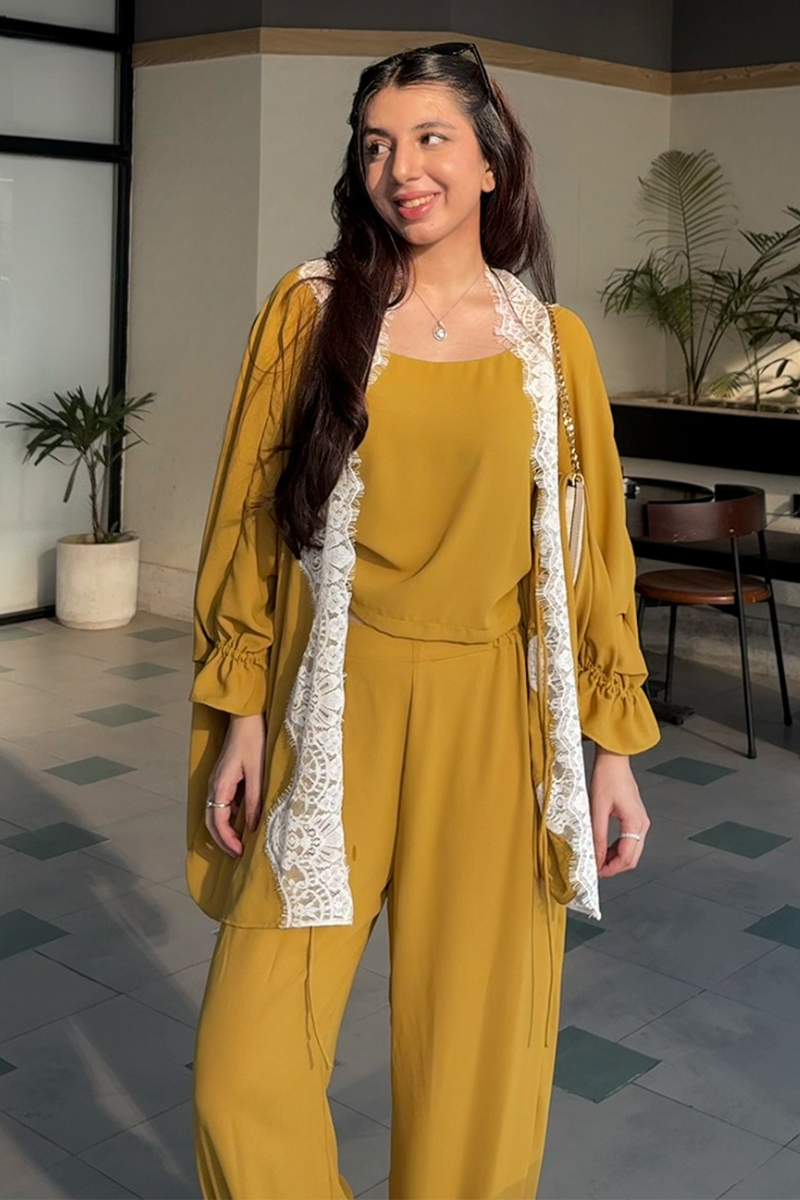 Mustard Jacket Set