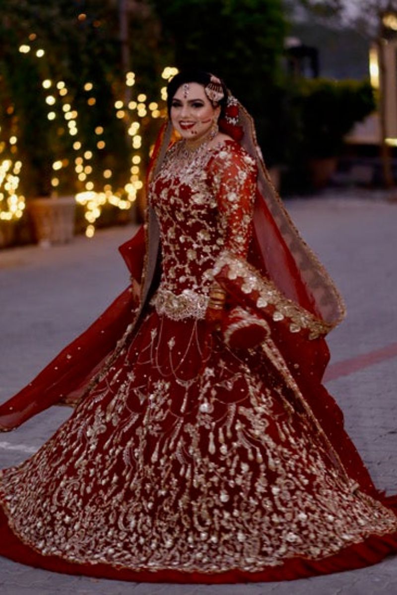 Red Bridal Lehnga Shirt