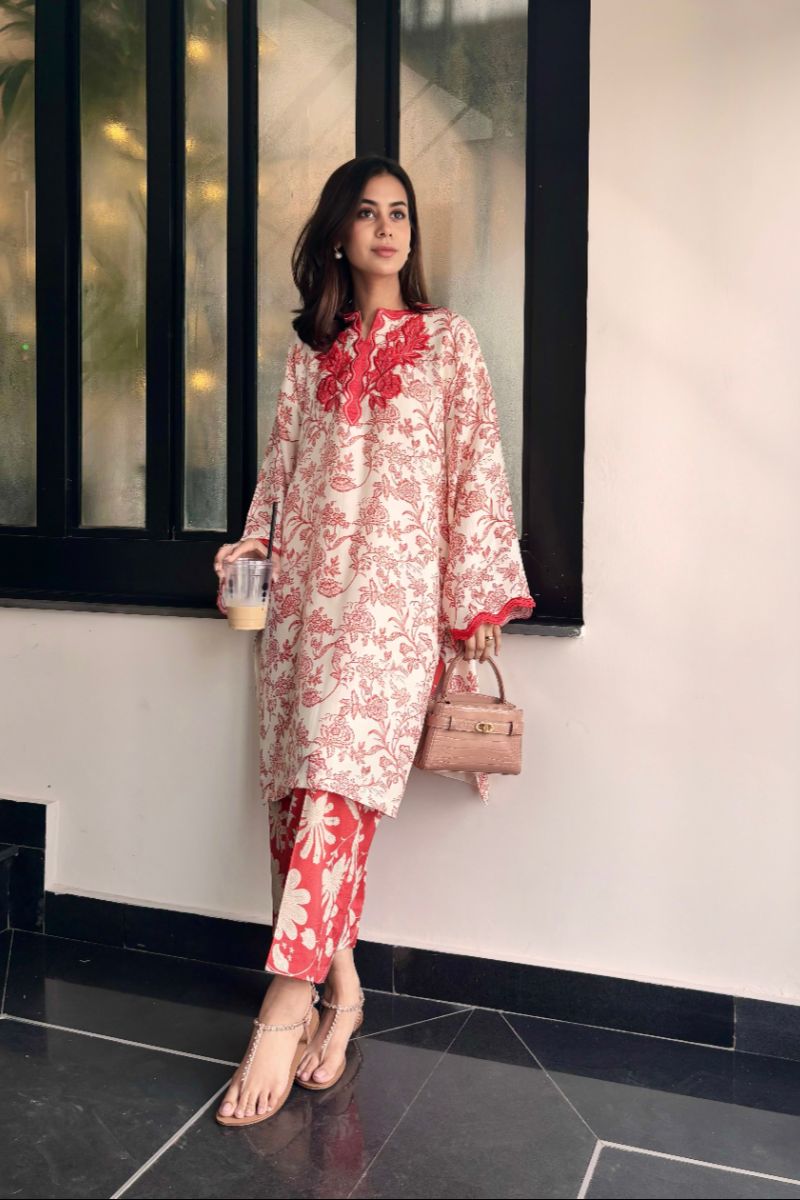 Red And White Cord Set