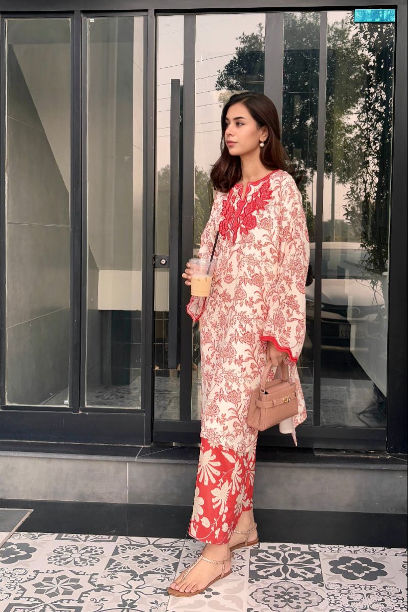 Red And White Cord Set