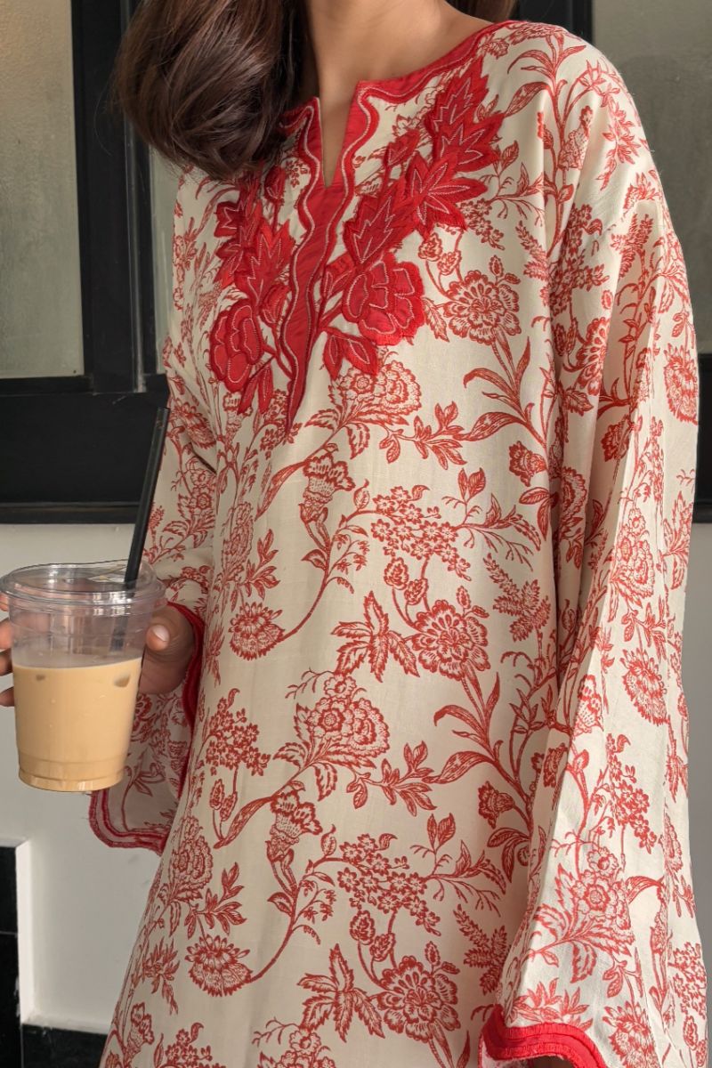 Red And White Cord Set