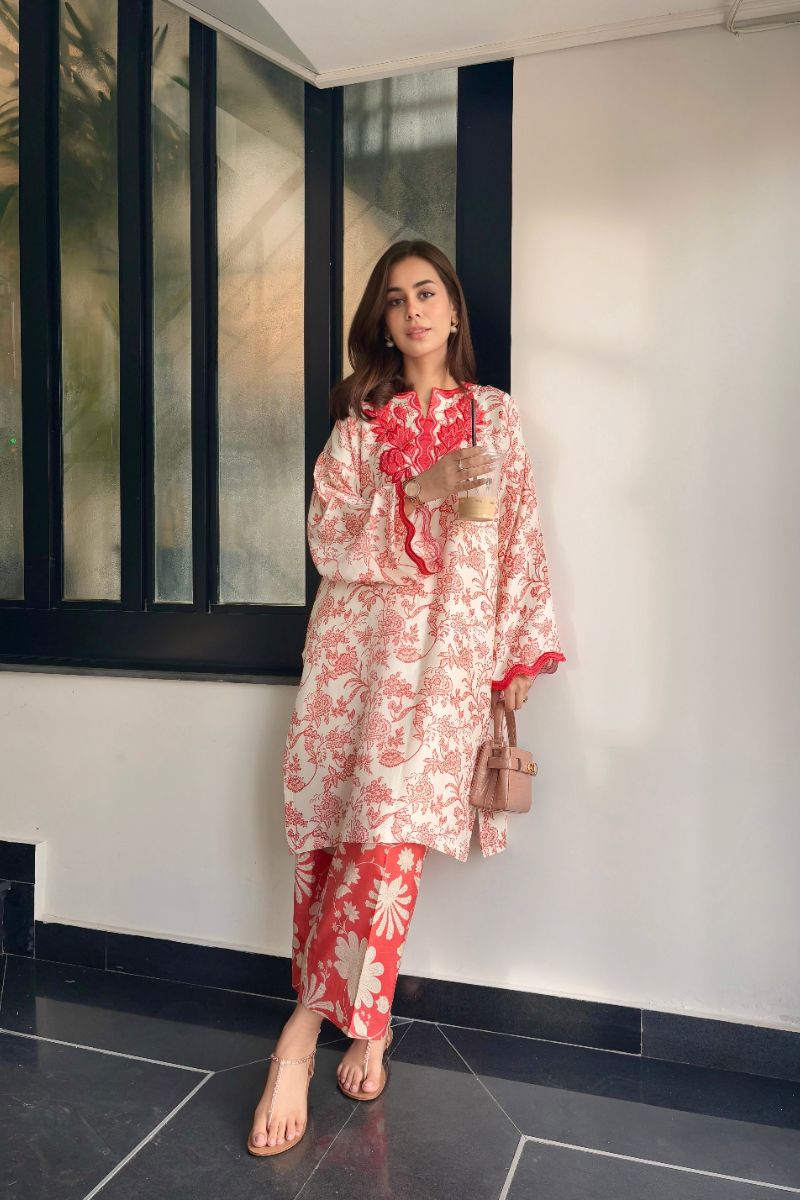 Red And White Cord Set