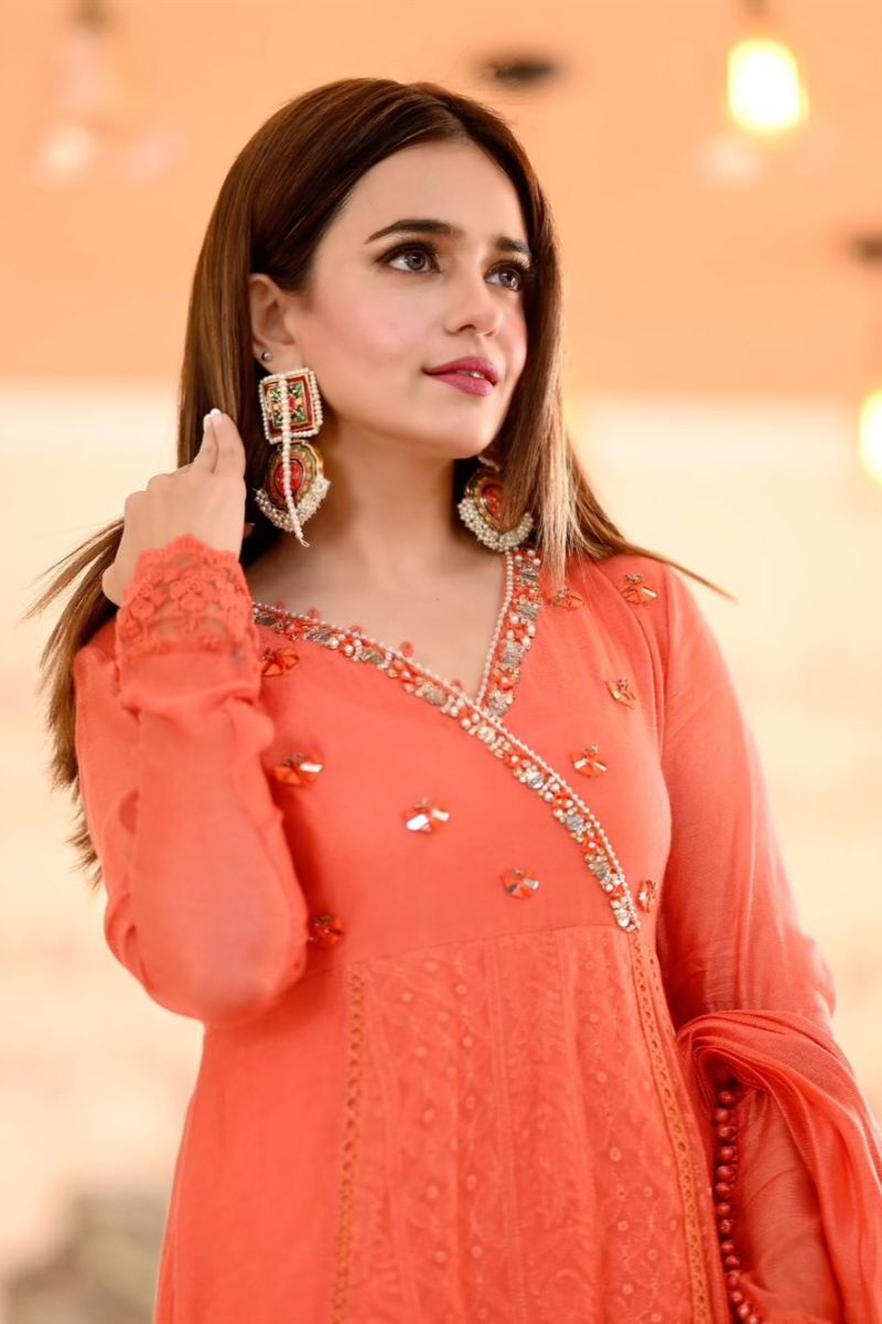 Sumbul Iqbal Spotted In Tangerine Mist