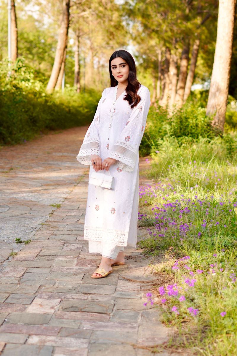White Chickan Kurta