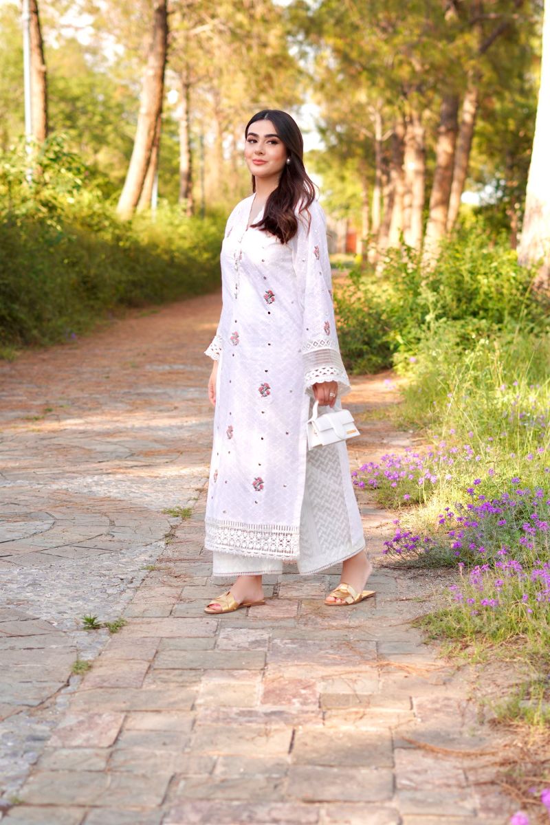 White Chickan Kurta